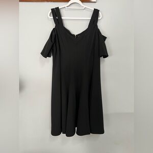 Lane Bryant size 20 off the shoulder knee length dress, black.